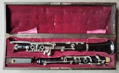 Antique 19th wooden oboe