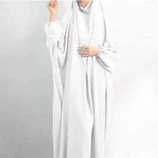 Muslim Robe One Piece Abaya Khimar Kaftan Prayer Dress Jilbab Modest Hijab Abaya