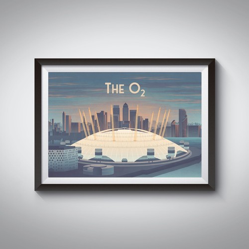 Arena london travel poster - arena,