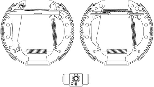 Rear brake shoe - brake, vw