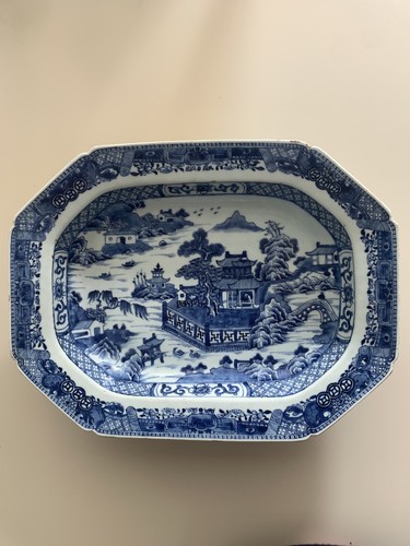 Vintage blue white porcelain - blue,