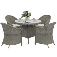 Outsunny Rattan Dining Set for