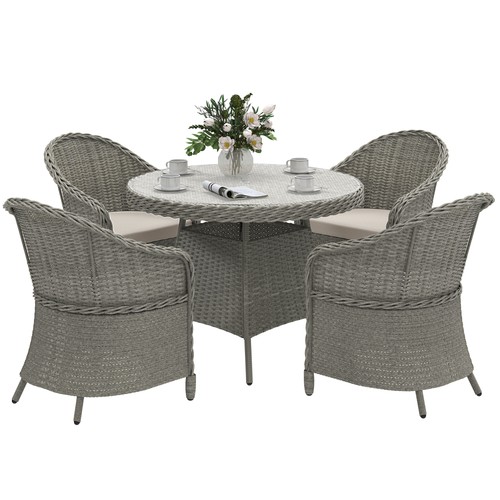 Outsunny rattan dining set - outsunny,