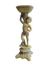 Vintage Renaissance Baroque Style Resin Cherub Statue Figurine Ornament 17"