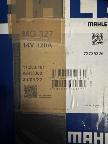 Mahle alternator 237 14v - mahle,