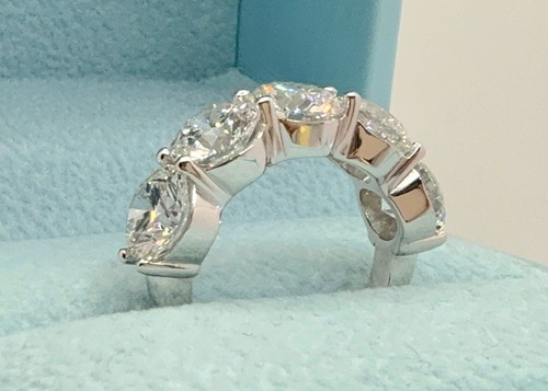 18k white gold round - cut, lab