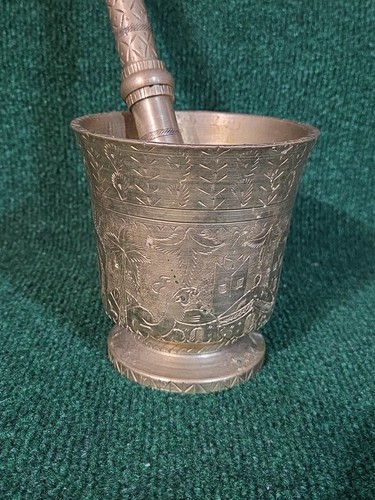 Vintage etched solid brass - vintage,
