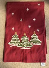 POTTERY BARN LONG EMBROIDERED CHRISTMAS TABLE RUNNER ?