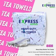 8kg Tea Towels Cleaning Rags Wipers Wiping Cloths Dishes Kitchen Drying Towel