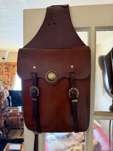 Vintage brown leather western - brown,
