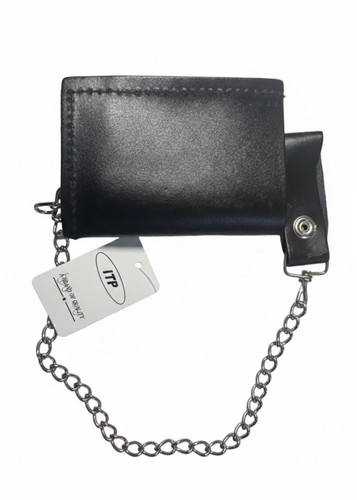 Mens leather biker wallet with - mens,