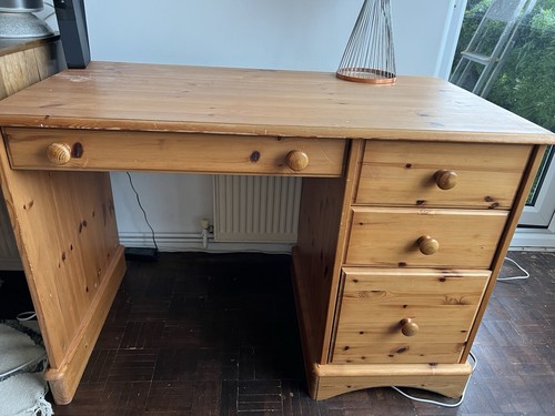 Pine wooden desk - pine,