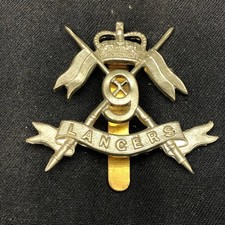 Original British Army Cap Badge - 9th Queen's Royal Lancers