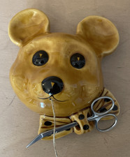 VINTAGE BABBACOMBE POTTERY TEDDY BEAR STRING DISPENSER WALL MOUNT HOLDER