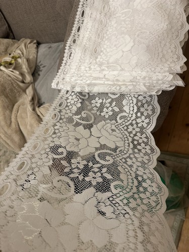 White lace curtain valances - curtain,