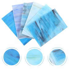 6 Pcs Coloured Glass Panels