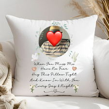 Personalised Memorial Hug Pillow, Keepsake Cushion for Loss of Loved One Custom