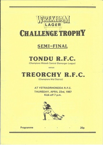 Tondu treorchy wrexham - treorchy, lager