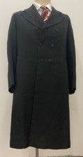 Men’s Vintage 1870s 1880s Dark Green Frock Coat Bespoke Handmade European Medium