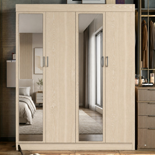Door wardrobe with mirrors - with,