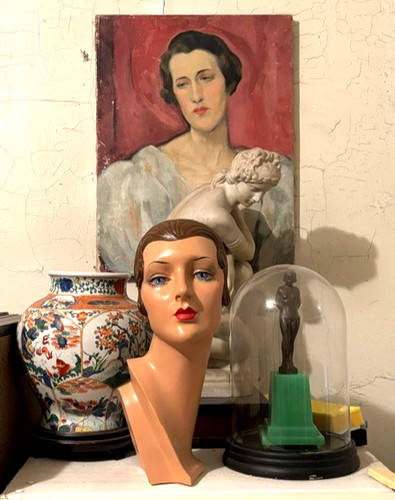 Vintage female deco eyes - deco,