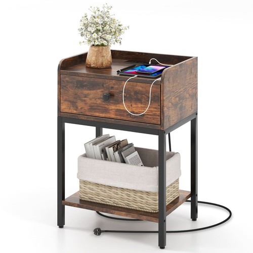 Nightstand charging station - nightstand, w/charging