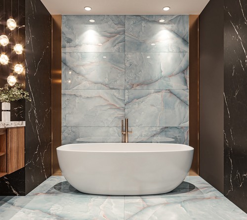 Blue marble high gloss - marble,
