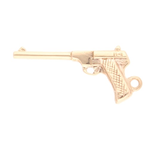 9carat yellow gold pistol - gold,