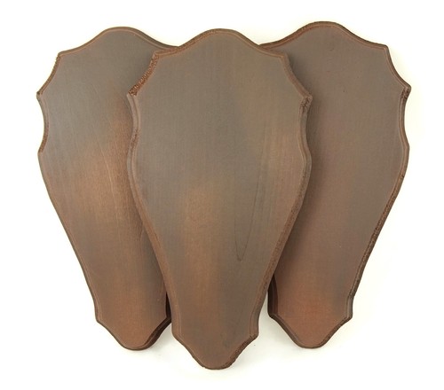 Wooden base shield trophy - wooden,