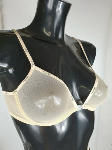 Ultimo nude logo print - print, sheer