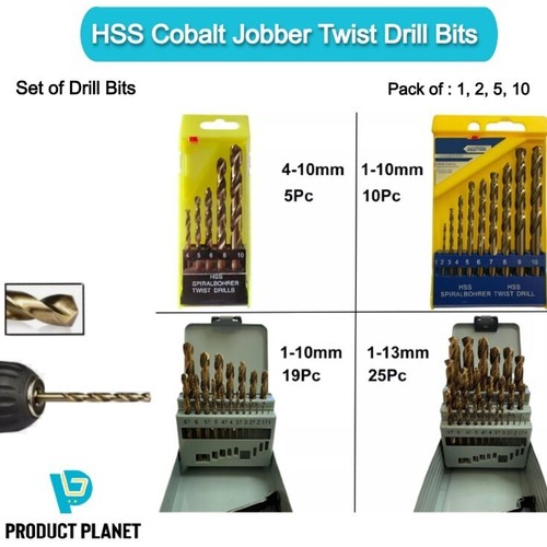 Hss cobalt metal drill - cobalt, set