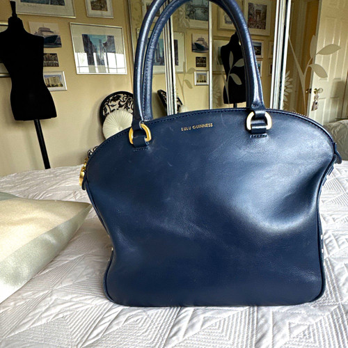 Lulu guinness navy leather - navy,