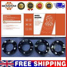 4x FOR LAND ROVER DEFENDER 30MM BLACK ALUMINIUM WHEEL SPACERS SPACER SET 124