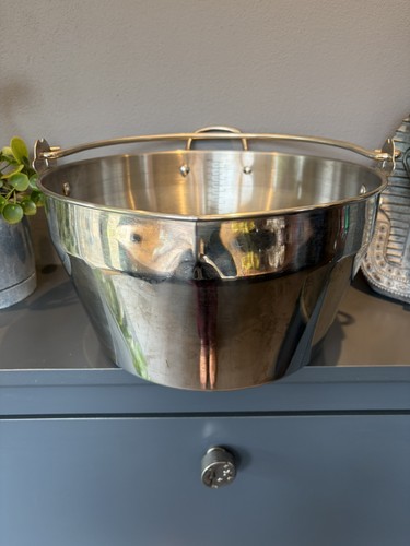 Vintage large aluminium jam - large,