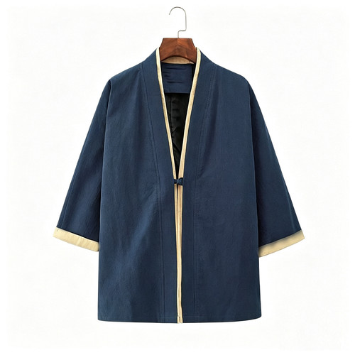 Mens kung shirt linen - kung, blend