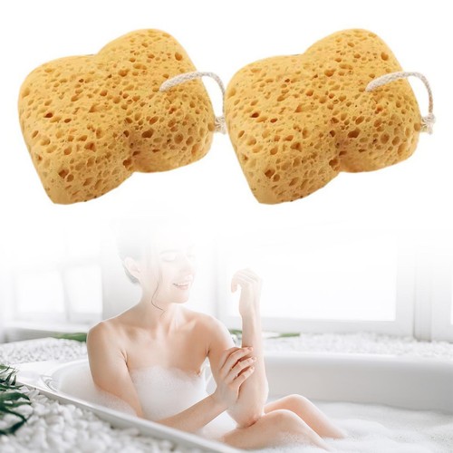 2pcs bath sponge - sponge, natural