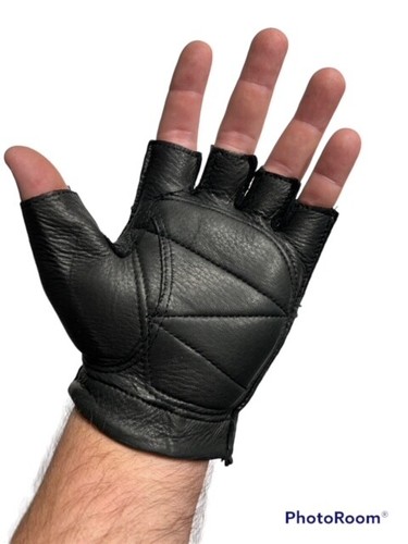 Deerskin leather fingerless - deerskin,