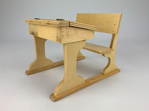 Wooden school bench - wooden, natural