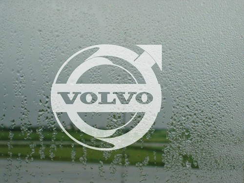 Volvo window etched - window,