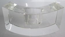 Oleg Cassini Votive Concave Balance Glass Candle Holder Approx. Length 11 cm