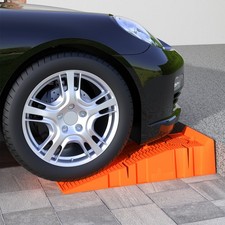 Heavy Duty 2.5 Ton Plastic Car Lifting Ramps Automotive Vehicle Garage, Orange