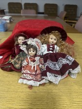 Group Of Three Dolls, Bisque