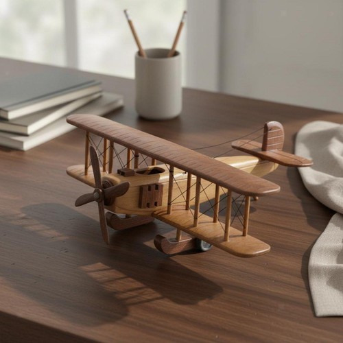 Solid wood biplane - solid, desktop