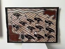 Aboriginal bark painting Wamba