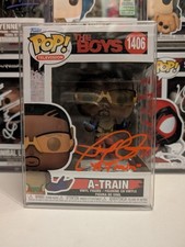 Jessie T. Usher A-Train Signed And Quoted Funko Pop Vinyl Figure W/ COA the Boys