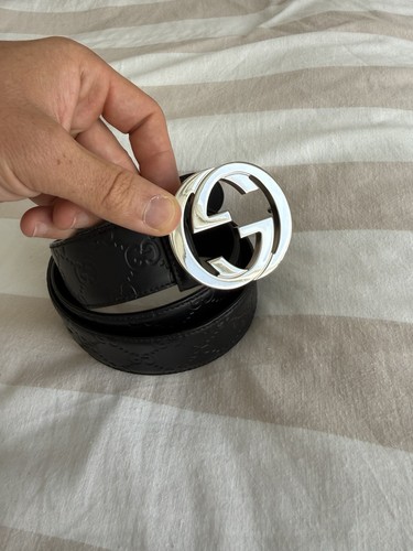Gucci embossed belt - gucci,