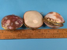 Antique shell trinket boxes - shell,