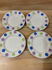 Arthur Wood pastel spotty coloured side plates 8" dia sh42