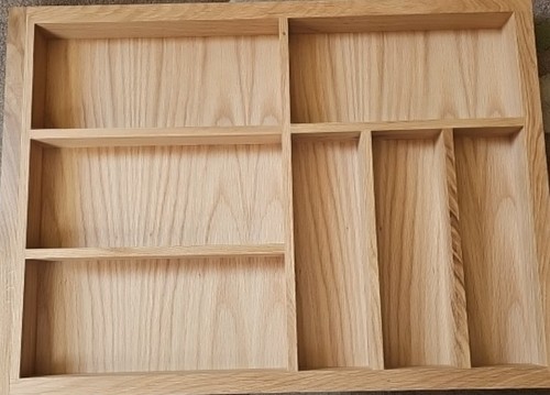 Expandable wooden cutlery tray - expandable,