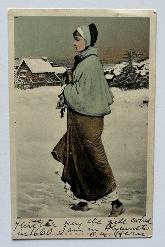 Vintage winter woman snow - woman,